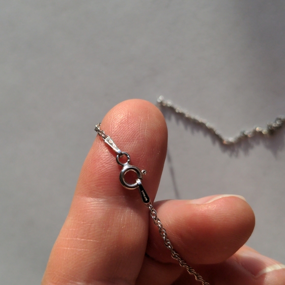 Vintage designer sterling 925 chain necklace, vintage, 15" long, made in Italy - Picture 5 of 6